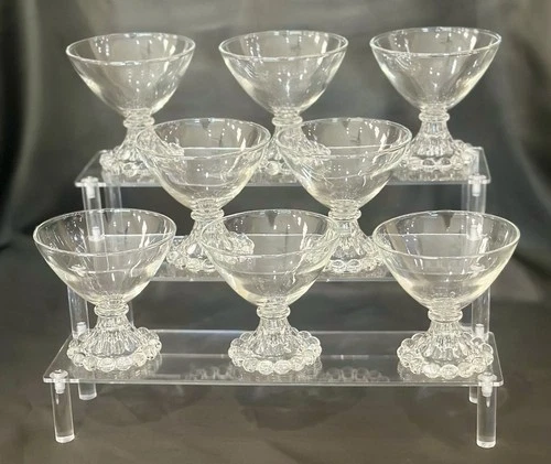 Vintage Anchor Hocking Berwick Boopie Champagne Sherbet Glasses 3 1/2” Set of 8