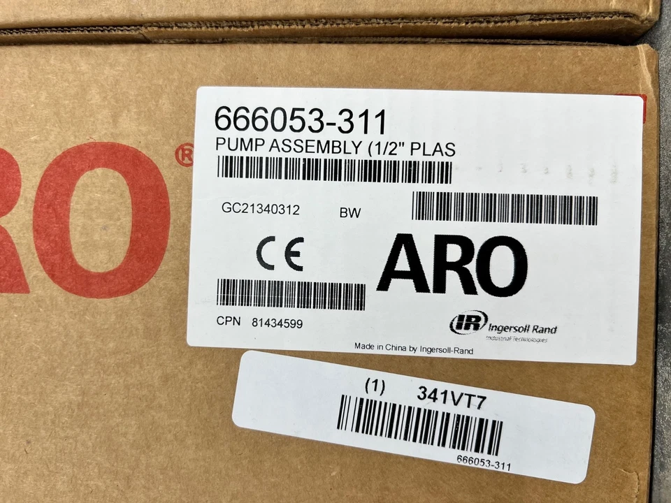 666053-311 ARO Air Operated Diaphragm Pump: Air, Polypropylene, Bolt, 1/2 - Image 2 of 2