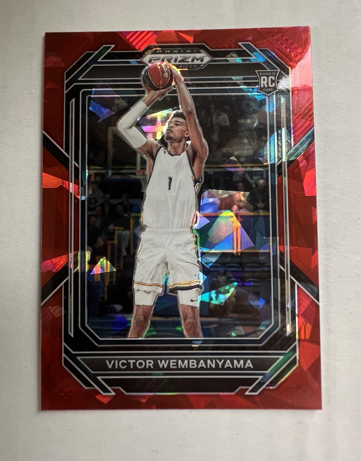 Victor Wembanyama (RC) - 2023-24 Panini Prizm Draft Picks Red Cracked Ice #2