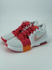NIKE LeBron Witness VIII White Aster Pink Basketball Shoes FB2239-104 Mens 10