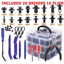 655PCS Car Retainer Auto Fasteners Push Trim Plastic Clips Pin Rivet Bumper Kit