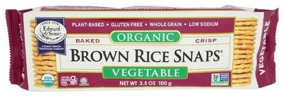Edward & Sons Organic Rice Vegetable Snaps 3.5 oz (Pack of 12)