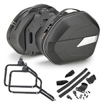 Givi WL900B Seitenkoffer Mit Rahmen Kawasaki Versys 650 2021 2022 Schwarz 25LT