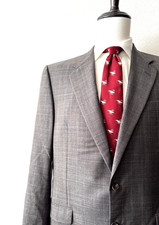 Hickey Freeman Suit Jacket Loro Piana Men's 42L Long Taupe Super 120's Tasmanian