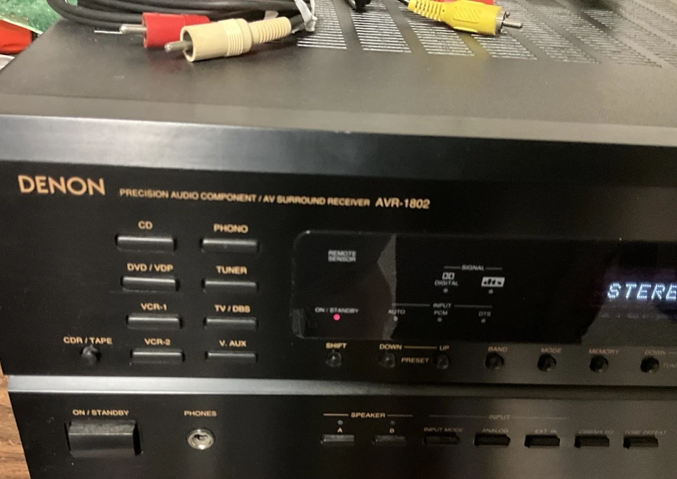 DENON AVR 1802 Receiver + RCA cords TESTED CLEAN FREE SHIPPING - Image 2 of 4