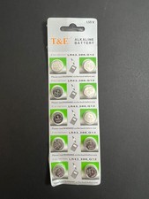 10x T E LR43 AG12 386 G12 1.55V Alkaline Button Cell Batteries Coin Watch Toy