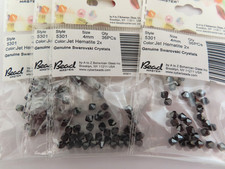36 Swarovski Bicone Beads in 4mm Jet Hematite 2x