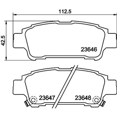 Hella Bremsbeläge hinten für Toyota Avensis Previa Sienna