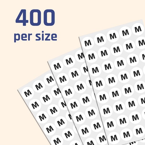 Paquete 2000, 3/4" - Pegatinas Talla Ropa, Camisa Pequeña Mediana Grande Talla Laboratorio... - Imagen 4 de 8