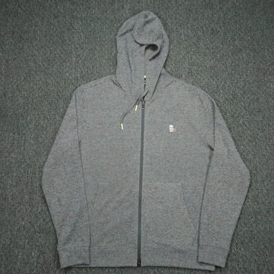 Robert Graham Hoodie Mens XL Gray Full Zip Hooded Skull Rose Sweater Classic Fit