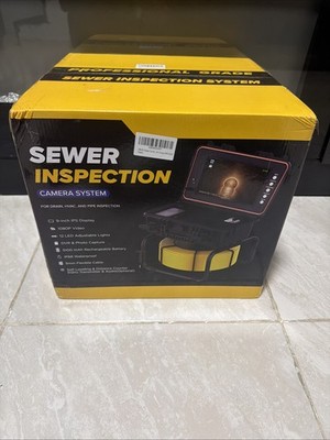100ft Self-Leveling Sewer Camera with Meter Counter, 9-inch IPS Monitor, 1080P