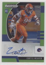 2020 Panini Prizm Draft Picks Rookies Neon Green 74/125 Curtis Weaver Auto uk2