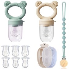 4 Pack Stylish Anti-Drop Baby Fruit Feeder Breastmilk Popsicle Molds for