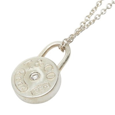 Tiffany&Co. 1837 1P Diamant Rundschloss Halskette Damen 【Gebraucht】