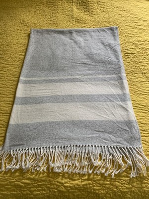 Roca Home Throw Blanket 50  X 67  Cotton Blend Gray White