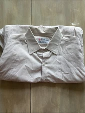 VTG Turnbull & Asser Dress Shirt Mens 17-43cm French Cuff Tan Taupe Stripe