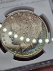 1885 O $1 Morgan Silver One Dollar MS62 New Orleans -67- Blue Cresent Toned