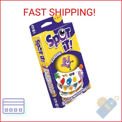Asmodee Spot It! Classic Card Game (2024 Refresh) - Eco-Blister Edition, 5-in-1 
