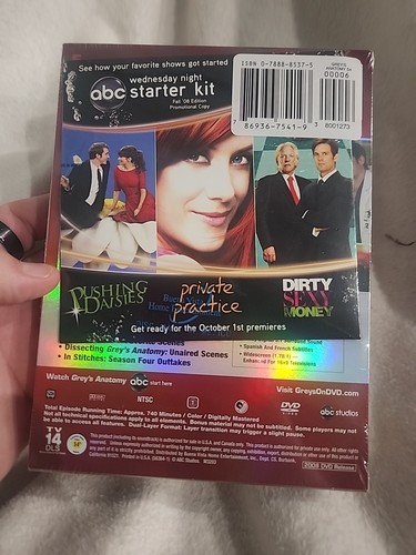 Grey's Anatomy: Season Four 4th Fourth (Expanded) (DVD, 2007) Brandneu - Bild 2 von 7