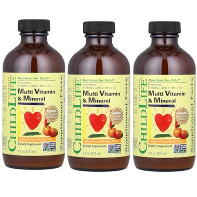 ChildLife Multi Vitamin & Mineral   Orange Mango 8 fl.oz (Pack of 3)