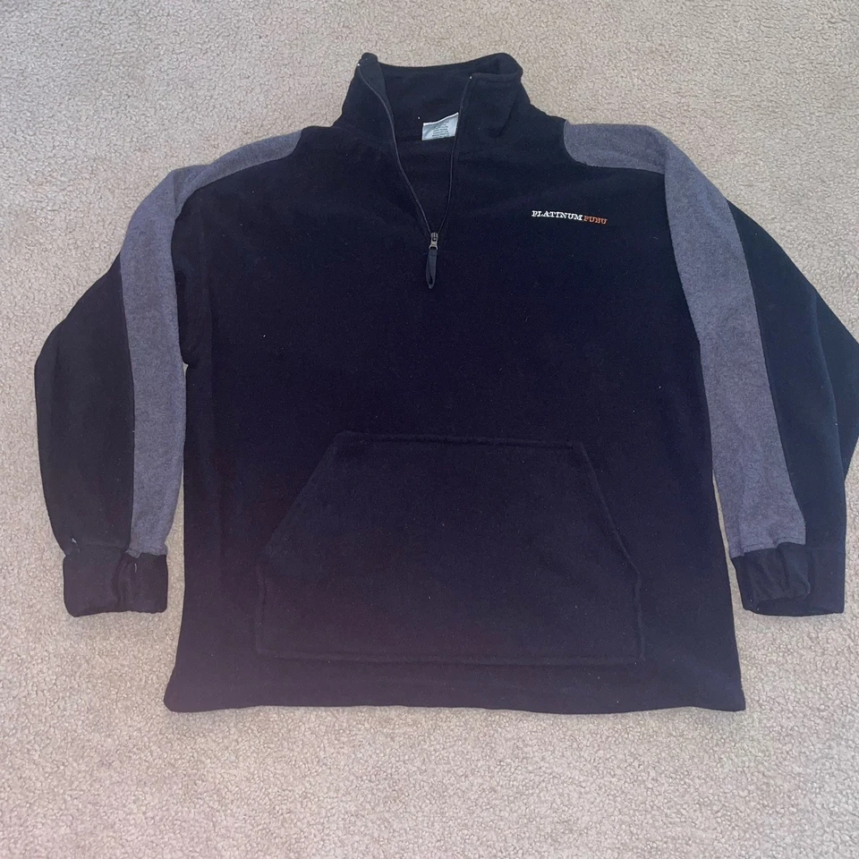 Vintage Platino Fubu Cuarto Cremallera Hombres L Fat Albert Bordado Vellón Y2K Foto 3 de 4