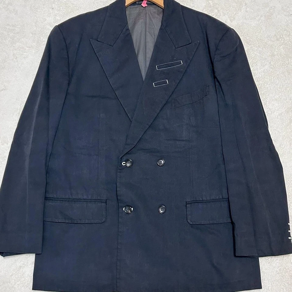 COMME des GARCONS Homme Plus AD1997 Traje Negro Conjunto Chaqueta Pantalones Foto 2 de 4