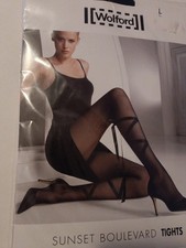 Wolford Sunset Boulevard Tights Black Large