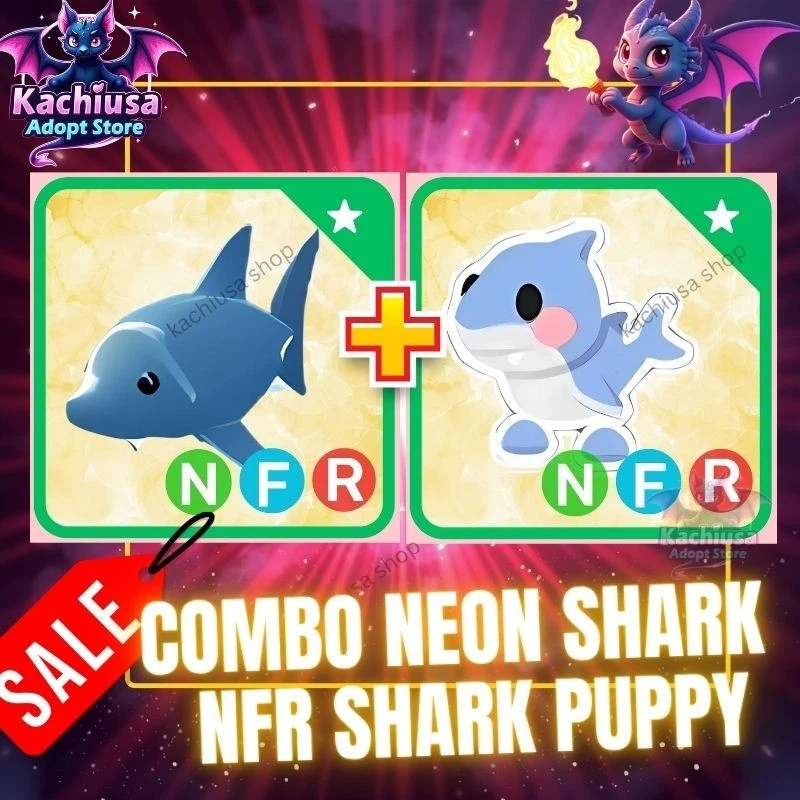 A NEW BRAND 🦈💙 Neoon Shark (NFR) + Shark Puppy Combo –Pet | Fast Deliver/Trusted Store!!