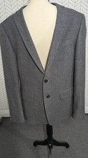 John Varvatos Blazer Mens 42R Gray Wool Blend Two Buttons Flap Pockets Old Money