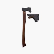 Barebones Living Woodsman Felling Axe Carbon Steel Head Hickory Handle w/ Sheath