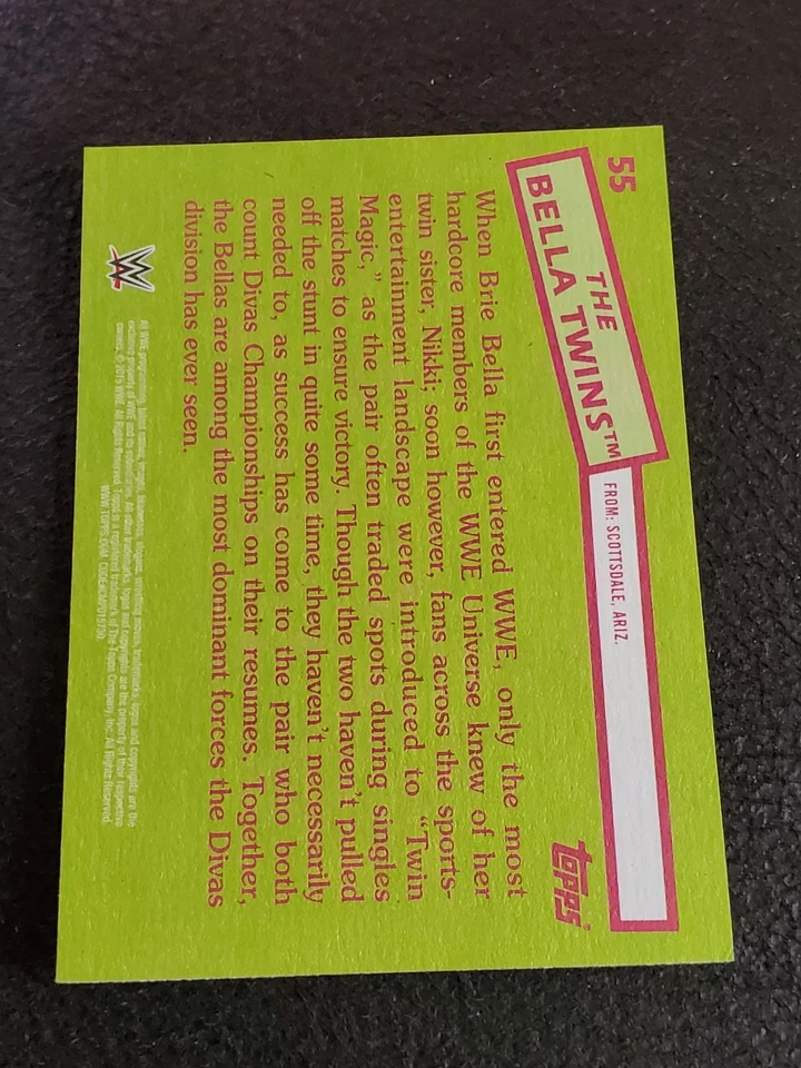 2015 Topps Heritage WWE #55 The Bella Twins Nikki Brie - Image 2 of 2