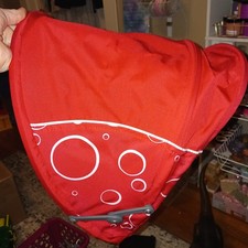 RADIO FLYER STROLL N TRIKE 4 IN 1 REPLACEMENT CANOPY RED WHITE CIRCLES