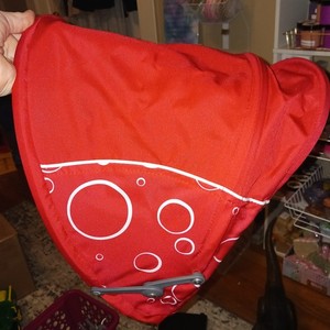 RADIO FLYER STROLL N TRIKE 4 IN 1 REPLACEMENT CANOPY RED WHITE CIRCLES