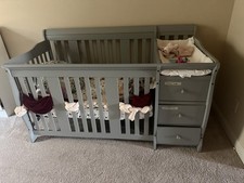 Baby Crib with Changer and Mattress for Babies