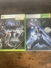 Microsoft Xbox 360 CIB COMPLETE Star Wars Force Unleashed 1 + 2 BL Bundle Lot CF