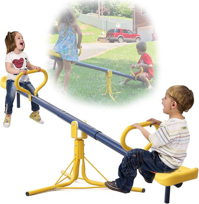 Seesaw for Kids Outdoor, Heavy Duty 250LB 360° Rotating Seesaw Outdoor Teeter To