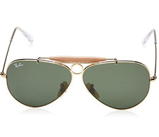 Ray-Ban RB3138 Aviator Shooter Sunglasses Gold/G-15 Lens