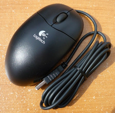 Vintage Black Logitech USB Wired Optical Whee...