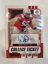 #197 Wyatt Davis 2021 Panini Contenders Draft Picks Auto Red