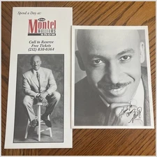 Montel Williams TV Photograph 1990s NYC Talk Show Studio Portrait & Ticket