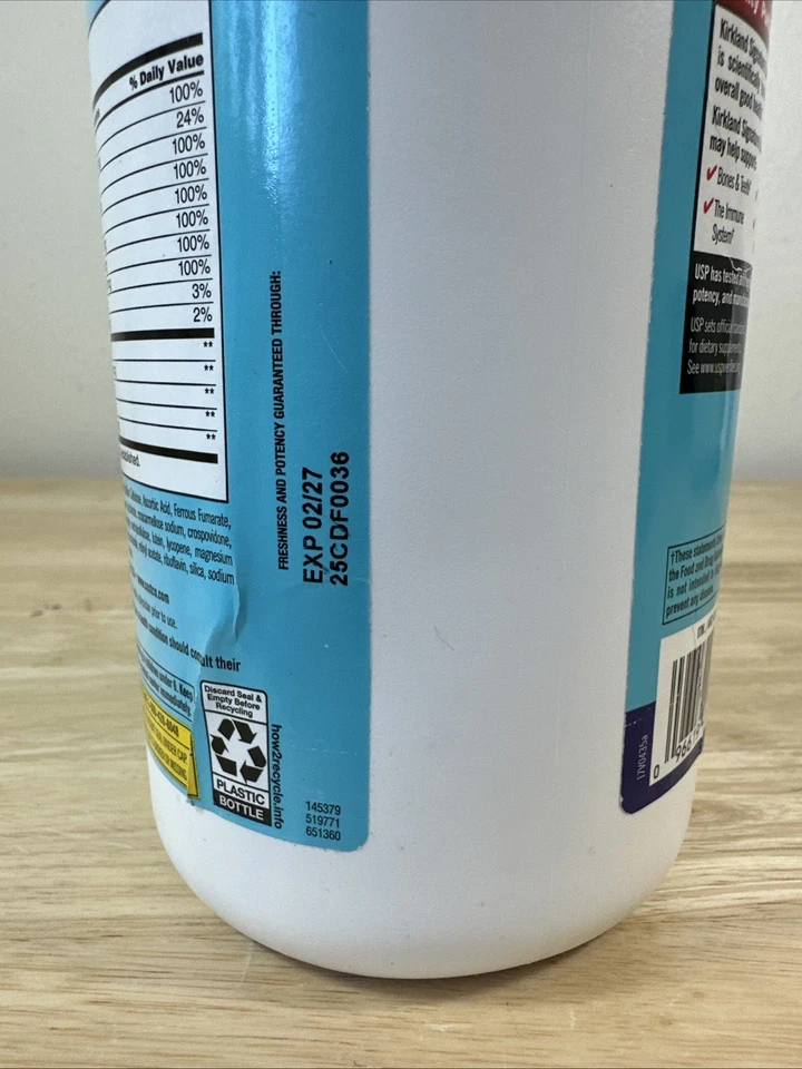 Kirkland Signature Daily Multi, 500 таблеток срок годности 02/2027 - Изображение 3 из 3