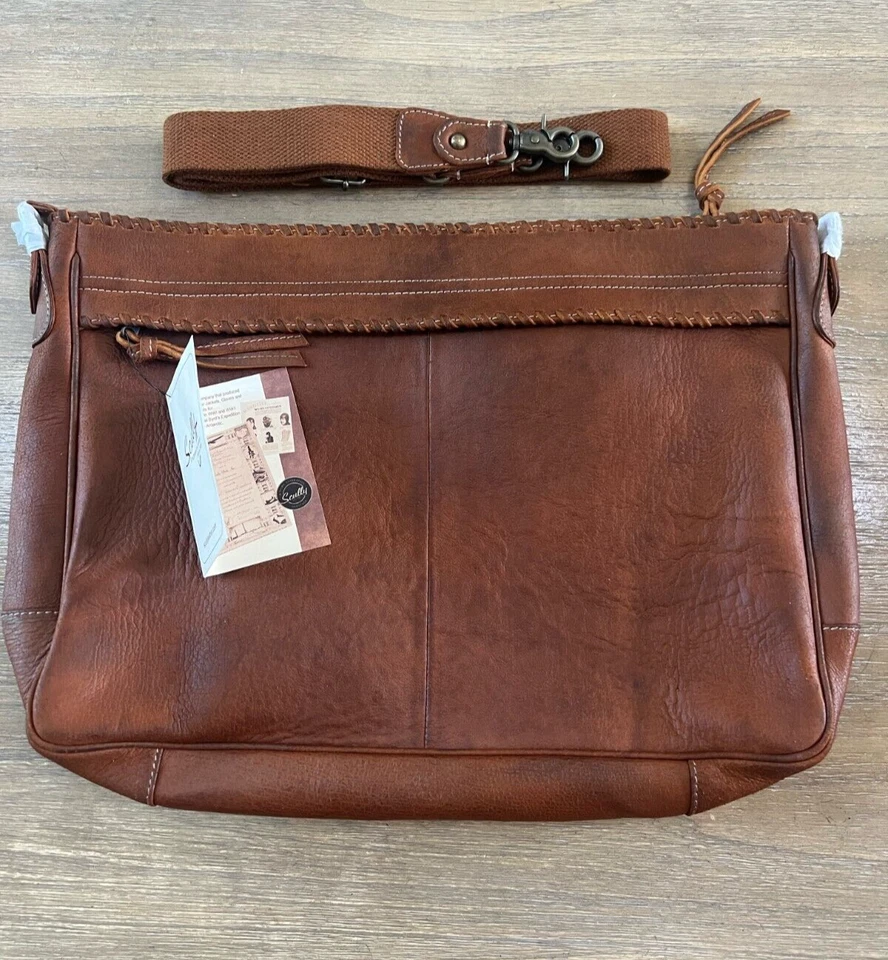 Autêntica bolsa carteiro de couro Scully - Imagem 2 de 4