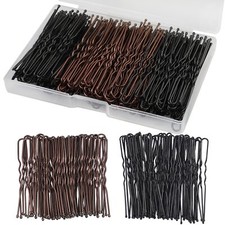 WSICSE U Shaped Hair Pins, 200Pcs 2.4Inches Hair Bun Pins with Storage Box for B