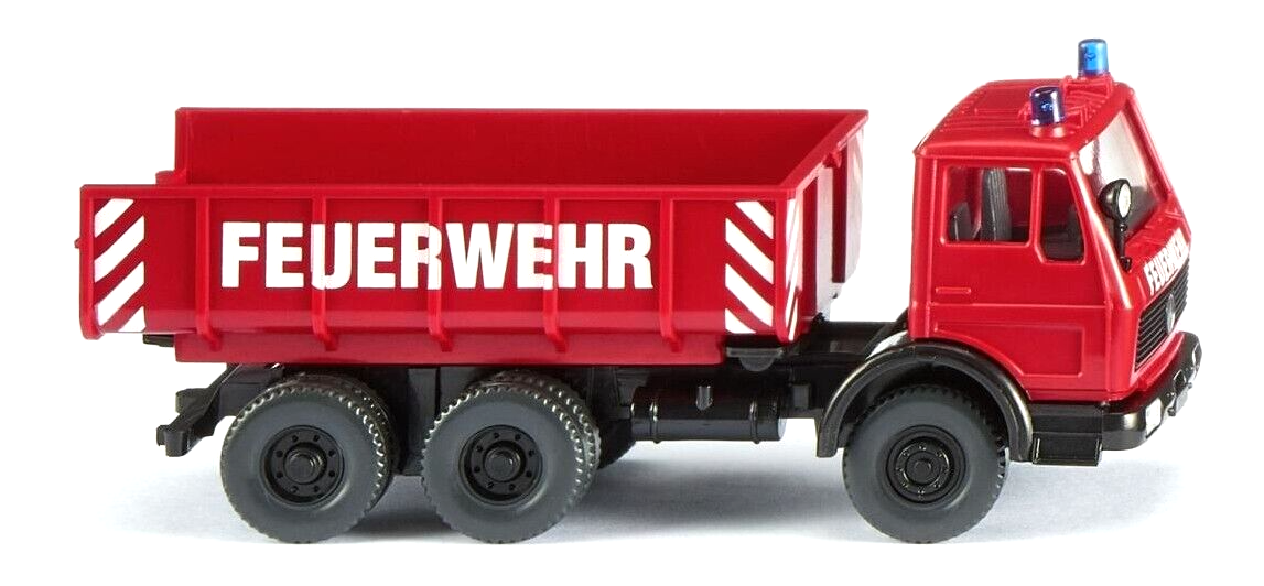 1:87 Scale Wiking 062403 Mercedes Benz 6 x 4 Tipper Truck - FEUERWEHR - BNIB