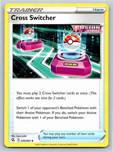 Cross Switcher 230/264 Uncommon Fusion Strike Pokemon Card - NM Near Mint - 第 1/2 張圖片
