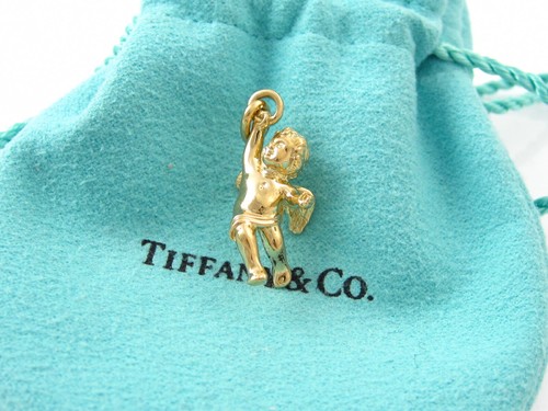 18K YELLOW GOLD ANGEL CHARM PENDANT | eBay