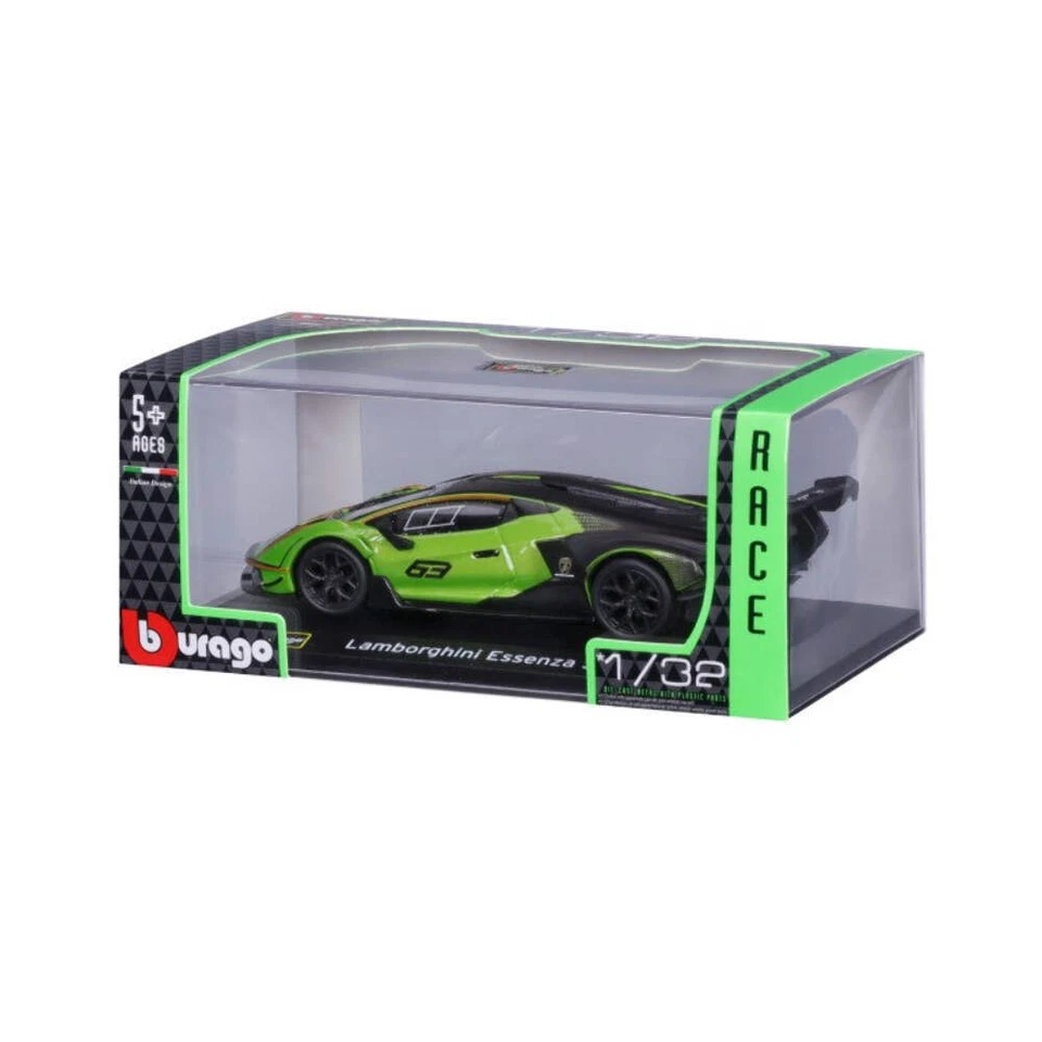 18-41161 - Bburago Race - Lamborghini Essenza SCV12 #63, verde - 1:32 - Immagine 3 di 4