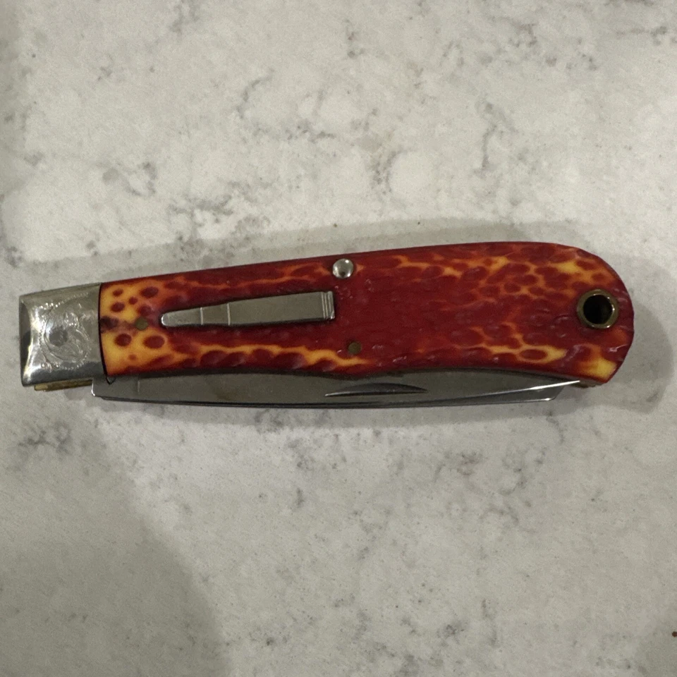 Cuchillo de bolsillo de dos hojas Remington Jumbo R1123 Tang Stamp Derlin 2004 Foto 2 de 4