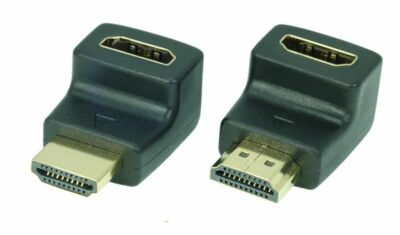 2 x High Speed HDMI Winkeladapter 90° 270° 4K x 2K  Stecker auf Kupplung