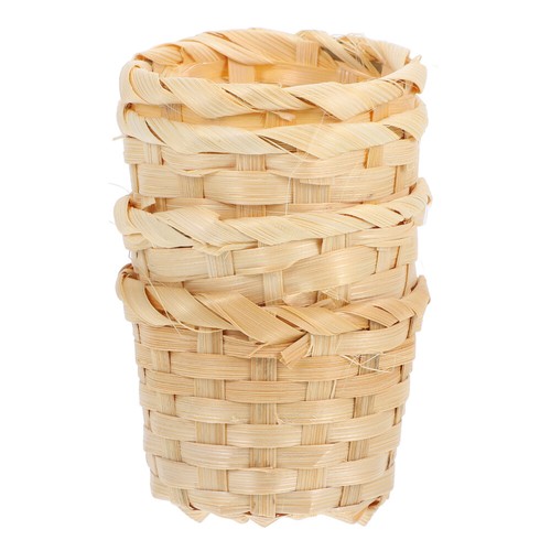 Panier De Pêche Vintage Bali - Creel En Bambou Et Bois Sculpté - Indonésie
